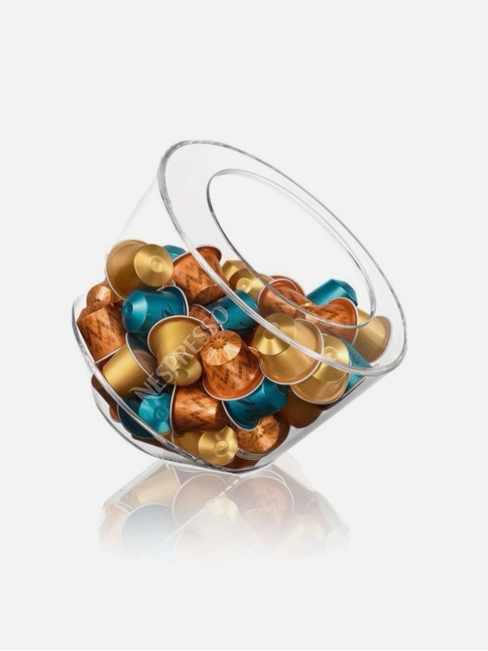 Nespresso View Clear Acrylic Jar to hold pods. Like New.